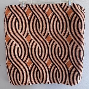 Natuzzi Made In Italy Geometric Wave Pattern Accent Pillow 19”x19”